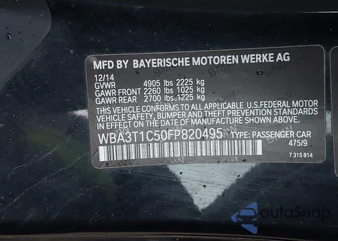 2015 BMW 428I xDrive z USA, uszkodzony, nr VIN WBA3T1C50FP820495